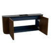 Mondiaz JOYA 103.2cm toiletmeubel - ronding links en rechts kleur Walnut - Wastafel FAYE positie Midden 1 kraangat kleur Urban. SW1421371