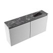 MONDIAZ TURE-DLUX Meuble de toilette 100 cm Plata. Lavabo EDEN Lava position droite. Avec 1 trou de robinet. SW1103999