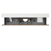 Saniclass Prime Vita Badkamermeubelset - 100x46x60cm - keramische wastafel glans wit - 1 wasbak - 1 kraangat - 2 lades - noten SW1439480