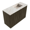 Mondiaz JOYA-DLUX 60cm meuble de toilette - couleur Shadow - Vasque FAYE position Droite Sans trou de robinet couleur Frappe. SW1422676