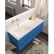 Mondiaz VICA ensemble de meuble de salle de bain - 120cm - meuble sous-vasque jeans - 2 tiroirs - lavabo cloud gauche - sans trou de robinet - miroir LED - version XL 60cm de haut SW1098245