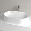 Villeroy & Boch Collaro lavabo à poser - ovale 56x36cm - sans trop-plein sans trou de robinet CeramicPlus blanc SW358399