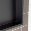 Saniclass Hide Niche de salle de bains 30x60x10cm inox avec cadre à encastrer Noir mat SW499594