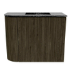 Mondiaz JOYA-DLUX Meuble de salle de bains 51,6cm - arrondi gauche couleur Shadow - Vasque FAYE position Droite 1 trou de robinet couleur Lava SW1422836