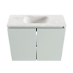 MONDIAZ TURE-DLUX Meuble toilette - 60cm - Greey - EDEN - vasque Ostra - position centrale - 1 trou de robinet SW1104868