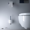 Clou Quadria Porte-papier toilette réserve pour 2 pièces 1.5x25x7cm chrome SW9766