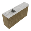 Mondiaz JOYA-DLUX 91.6cm toiletmeubel - ronding rechts kleur Dusk - Wastafel FAYE positie Links 1 kraangat kleur Glace. SW1423167