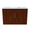 Mondiaz JOYA 60cm meuble de toilette - couleur Ruby - Vasque FAYE position Milieu Sans trou de robinet couleur Talc SW1421734