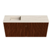 Mondiaz JOYA-DLUX 90cm meuble de salle de bains - couleur Ruby - Vasque FAYE position Gauche 1 trou de robinet couleur Meli. SW1425364