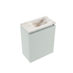 MONDIAZ TURE-DLUX Meuble toilette - 40cm - Greey - EDEN - vasque Frappe - position droite - 1 trou de robinet SW1102780