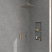 Villeroy & Boch Universal Showers hoofddouche - 35cm - vierkant - Matt Brushed Nickel (RVS) SW974386