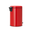 Brabantia NewIcon Poubelle à pédale - 20 litres - seau intérieur en plastique - passion red SW1117462