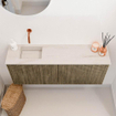 Mondiaz JOYA-DLUX 100cm meuble de toilette - couleur Dusk - Vasque FAYE position Gauche Sans trou de robinet couleur Meli. SW1425837