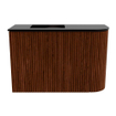 Mondiaz JOYA 61.6cm toiletmeubel - ronding rechts kleur Ruby - Wastafel FAYE positie Links 1 kraangat kleur Urban. SW1421835