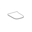 Geberit Smyle lunette de toilette carrée avec couvercle forme sandwich topfix blanc SW417577