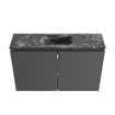 MONDIAZ TURE-DLUX Meuble toilette - 80cm - Dark Grey - EDEN - vasque Lava - position centrale - 1 trou de robinet SW1103743