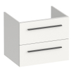 BRAUER Trust wastafelonderkast 60 excl. opbouwgrepen 2 softclose lades en 1 sifon uitsparing - mat wit SW1204017