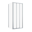 Sealskin Hooked Paroi latérale pour porte coulissante 90x200 cm, verre de sécurité clair 6 mm avec traitement anticalcaire chrome SW916288
