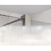 Fortifura Galeria inloopdouche - 50x200cm - ribbelglas - wandarm - Geborsteld RVS PVD (RVS) SW877030