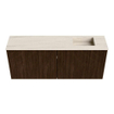 Mondiaz JOYA-DLUX Meuble de toilette 100cm - couleur Walnut - Vasque FAYE position Droite Sans trou de robinet couleur Meli. SW1424428