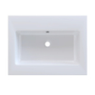 Arcqua Mira Inbouw Wastafel - 61x46x1.5cm - enkele wasbak - zonder kraangat - cast marble - glans wit SW1581361