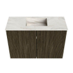 Mondiaz JOYA-DLUX 60cm meuble de salle de bains - couleur Shadow - Vasque FAYE position Milieu 1 trou de robinet couleur Ostra. SW1422971