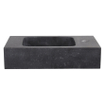 Differnz Bombai vasque de toilette 40x22x9cm pierre naturelle noir SW533192