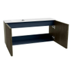 Mondiaz JOYA 90cm toiletmeubel - kleur Shadow - Wastafel FAYE positie Links 1 kraangat kleur Talc. SW1421494