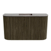 Mondiaz JOYA-DLUX Meuble de salle de bains 73,2cm - arrondis gauche et droite couleur Shadow - Vasque FAYE position Milieu Sans trou de robinet couleur Oza SW1425077