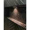 The Mosaic Factory Amsterdam mozaïektegel - 32.2x32.2cm - wand en vloertegel - Vierkant - Glas Brown glans SW62138