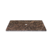 Saniclass Noche Topblad - 80x46cm - zonder kraangaten - 1 sifon-uitsparing - gemeleerd natuursteen - Dark Emperador SW1242384
