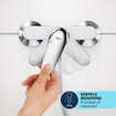 GROHE Swift QuickFix Badkraan - HOH=15cm - met omstel - met koppelingen - chroom SW1028102