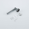FugaFlow Eccelente Ensemble accessoires WC 5 pièces - porte-rouleau de papier toilette - porte-rouleau de réserve - porte-brosse WC - crochet à serviette - poubelle à pédale - Gunmetal brossé PVD SW1450711