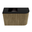 Mondiaz JOYA 61.6cm toiletmeubel - ronding rechts kleur Dusk - Wastafel FAYE positie Links 1 kraangat kleur Urban. SW1426196