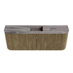 Mondiaz JOYA-DLUX 113.2cm toiletmeubel - ronding links en rechts kleur Dusk - Wastafel FAYE positie Midden 1 kraangat kleur Sombra. SW1426189