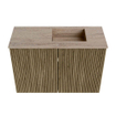 Mondiaz JOYA-DLUX 60cm toiletmeubel - kleur Dusk - Wastafel FAYE positie Rechts 1 kraangat kleur Saba. SW1426045
