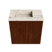 Mondiaz JOYA-DLUX 40cm toiletmeubel - kleur Ruby - Wastafel FAYE positie Links Zonder kraangat kleur Nata. SW1425411