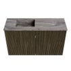 Mondiaz JOYA-DLUX 70cm toiletmeubel - kleur Shadow - Wastafel FAYE positie Links Zonder kraangat kleur Sombra. SW1425183