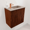 Mondiaz JOYA-DLUX 40cm toiletmeubel - kleur Ruby - Wastafel FAYE positie Rechts 1 kraangat kleur Saba. SW1425566