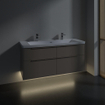 Villeroy & Boch Subway 3.0 Meuble sous-lavabo - avec éclairage - 4 tiroirs coulissants - 1272 x 576 x 478 mm - Taupe SW797138