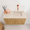Mondiaz JOYA-DLUX Meuble de toilette 60cm - couleur Oak - Lavabo FAYE position Droite Sans trou de robinet couleur Frappe SW1421912