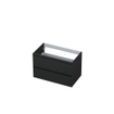 INK Wastafelonderkast - 80x45x52cm - 2 lades - greeploos - MDF lak - Antraciet mat SW157921