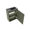 MONDIAZ TURE-DLUX Meuble toilette - 40cm - Army - EDEN - vasque Lava - position droite - sans trou de robinet SW1103647