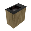 Mondiaz JOYA 40cm toiletmeubel - kleur Dusk - Wastafel FAYE positie Links 1 kraangat kleur Urban. SW1421637