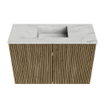 Mondiaz JOYA-DLUX 60cm meuble de toilette - couleur Dusk - Vasque FAYE position Milieu Sans trou de robinet couleur Opalo. SW1423312