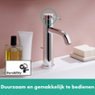 Hansgrohe Tecturis S Wastafelmengkraan - trekwaste - 11.6cm uitloop - chroom SW918750