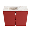 MONDIAZ TURE-DLUX Meuble toilette - 60cm - Fire - EDEN - vasque Frappe - position gauche - sans trou de robinet SW1102772