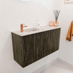 Mondiaz JOYA-DLUX Meuble de toilette 81,6 cm - arrondi droit couleur Shadow - Vasque FAYE position Gauche 1 trou de robinet couleur Nata SW1424981