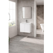 Adema Cadence Ensemble meuble de salle de bains - 60x55x40cm - peu profond - 2 portes - sans poignées - lavabo - 1 trou de robinet - céramique - avec miroir - blanc mat SW1475757