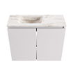 MONDIAZ TURE-DLUX Meuble toilette - 60cm - Cale - EDEN - vasque Frappe - position gauche - 1 trou de robinet SW1102705